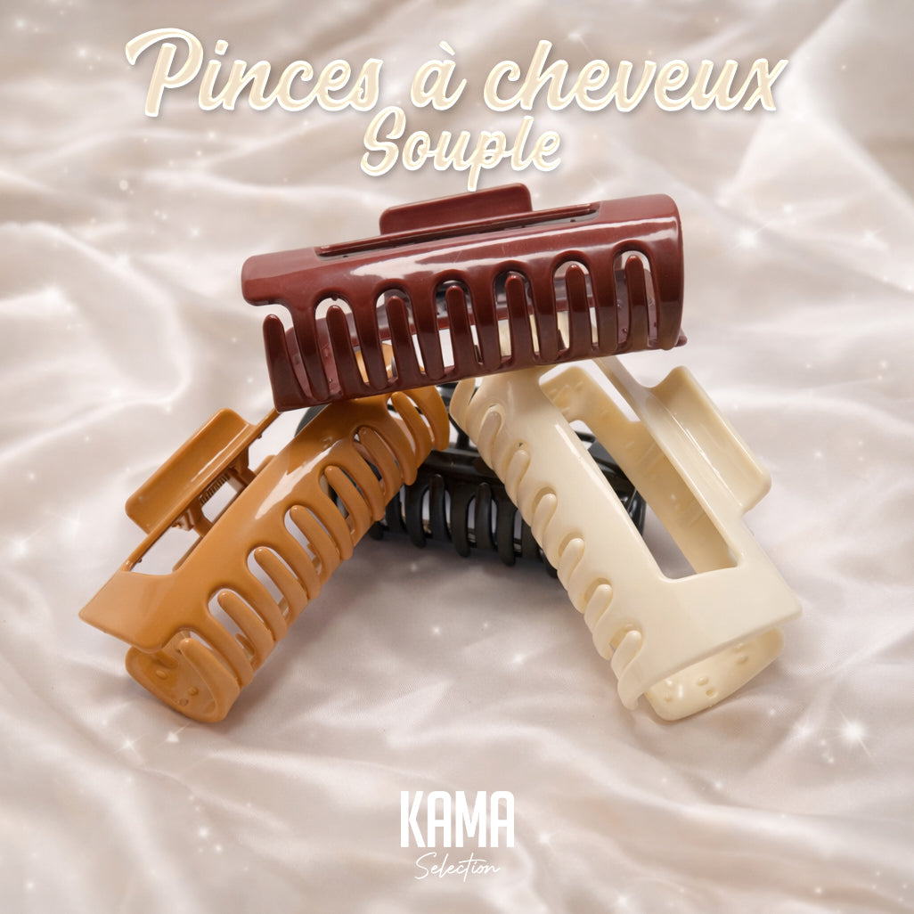 Pinces à Cheveux Souple - 4 Couleurs