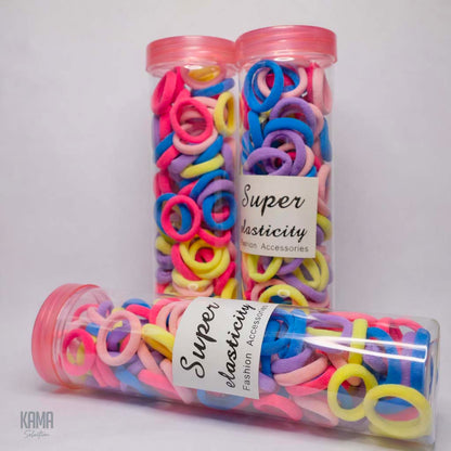 Tube de 100 Élastiques pour Cheveux